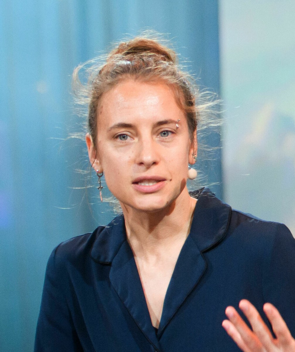 Professor Friederike Otto speaking at re:publica in 2022